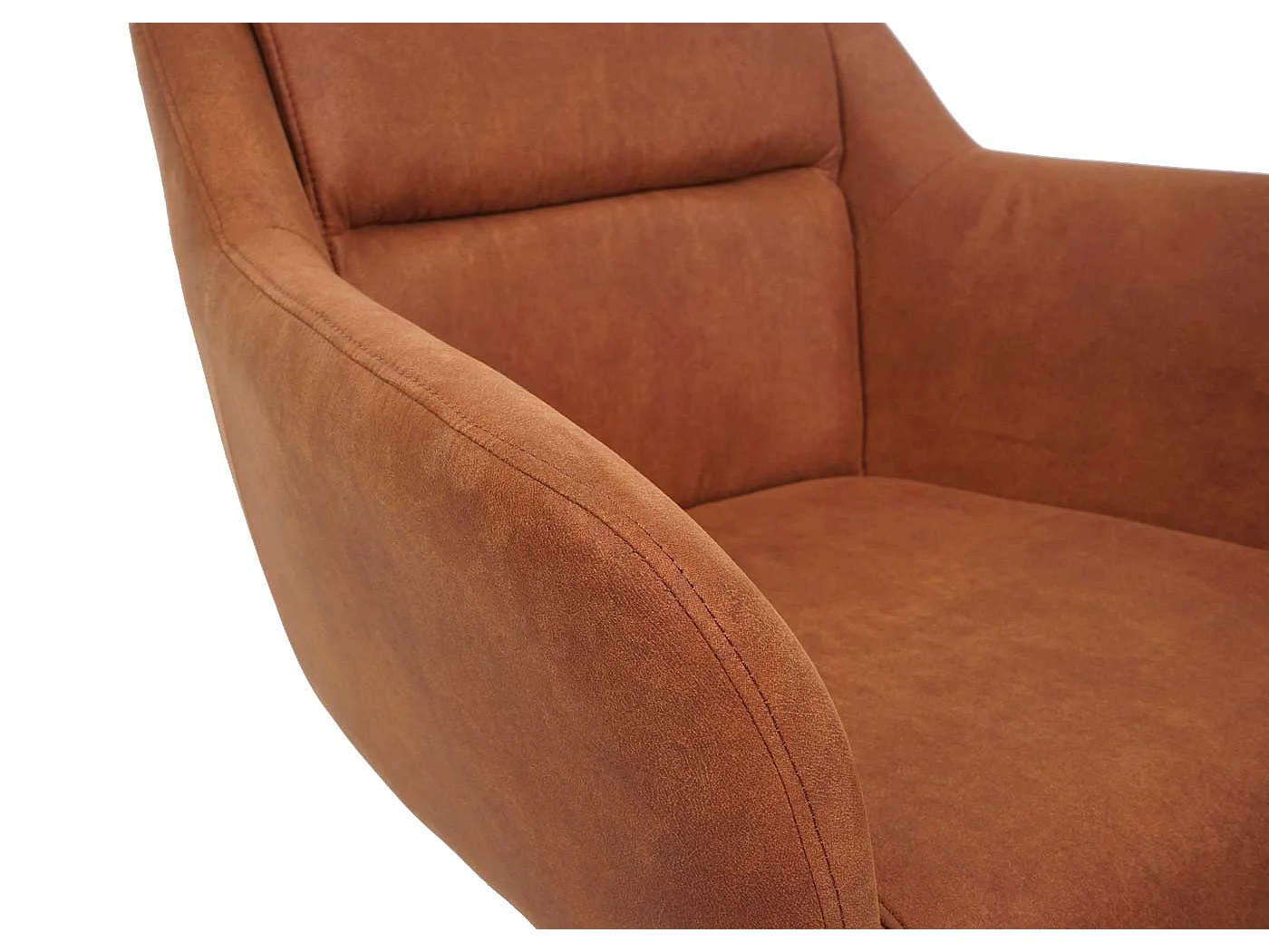 Chaise de salle à manger MCW-K33 (lot de 6),  aspect daim marron