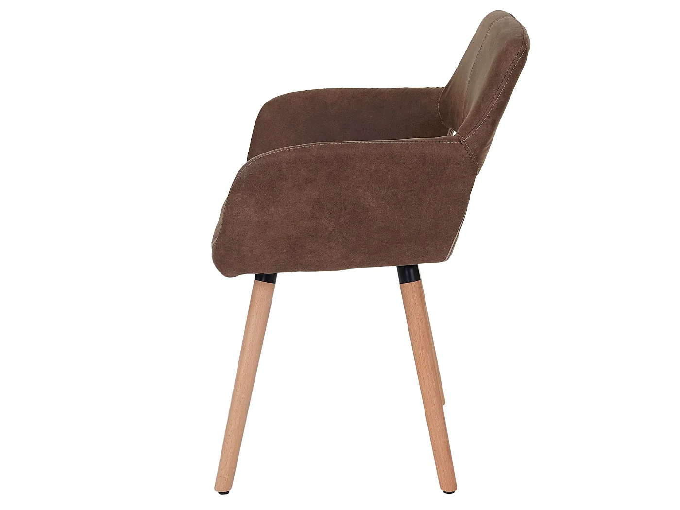 Esszimmerstuhl MCW-A50 II, Textil, vintage braun, helle Beine