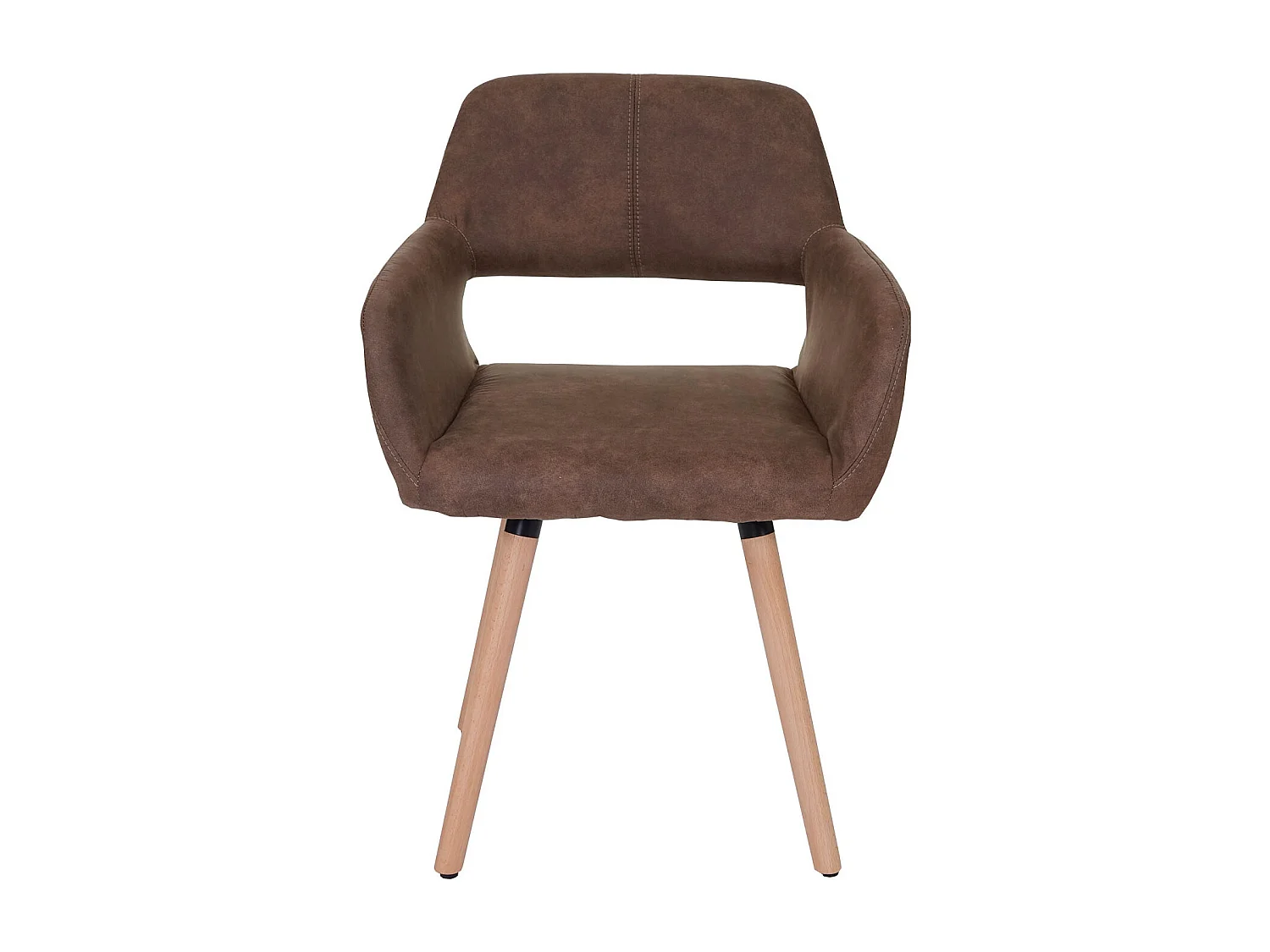 Krzesło do jadalni MCW-A50 II,  tkanina, vintage brąz, jasne nogi