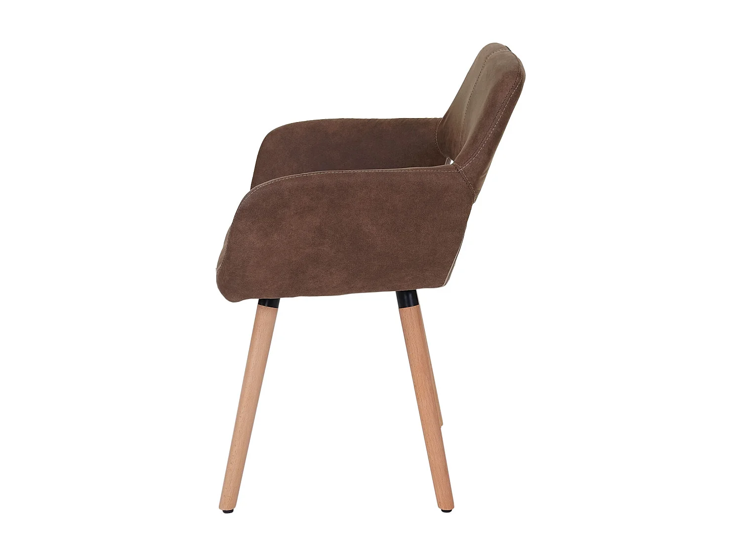 Krzesło do jadalni MCW-A50 II,  tkanina, vintage brąz, jasne nogi