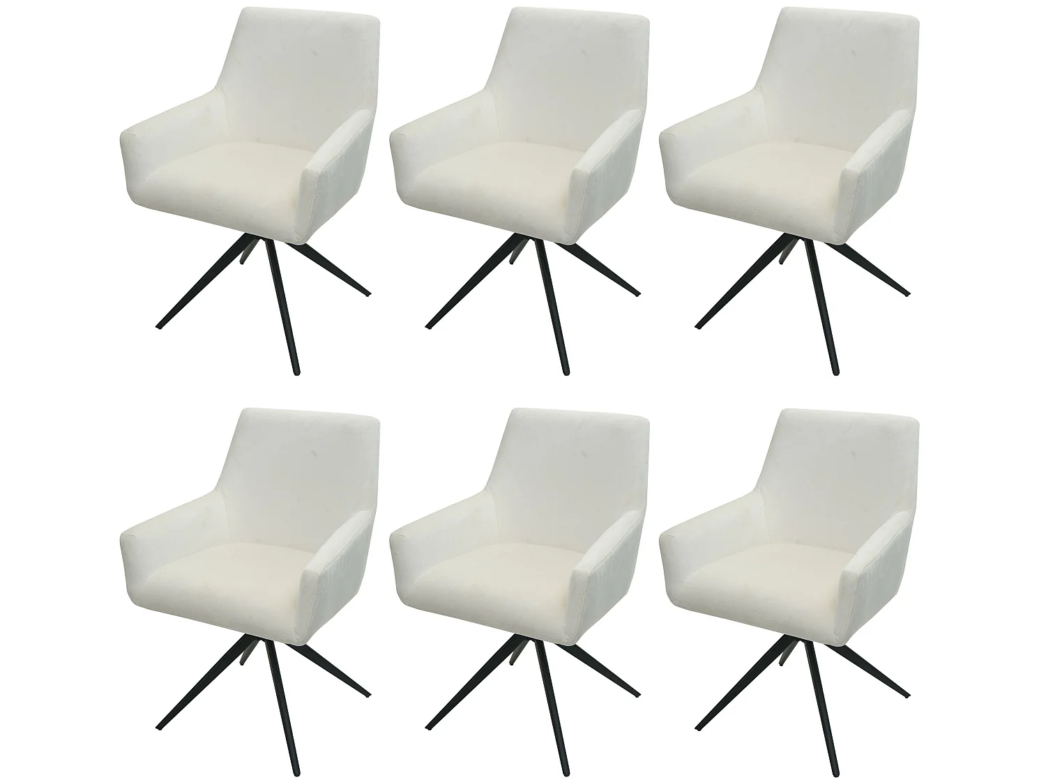 Chaise de salle à manger MCW-L91 (lot de 6),  crème-beige