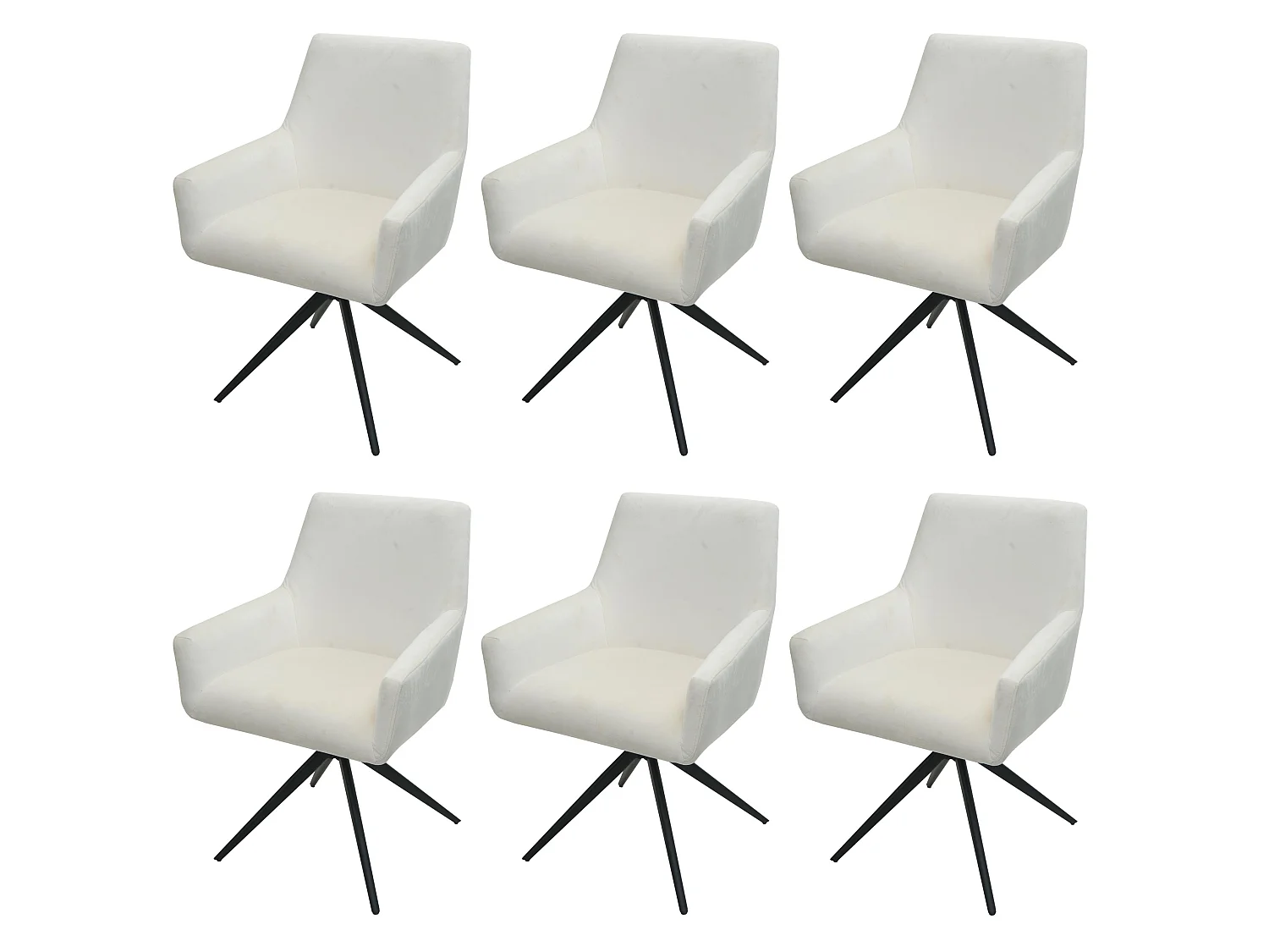 Chaise de salle à manger MCW-L91 (lot de 6),  crème-beige