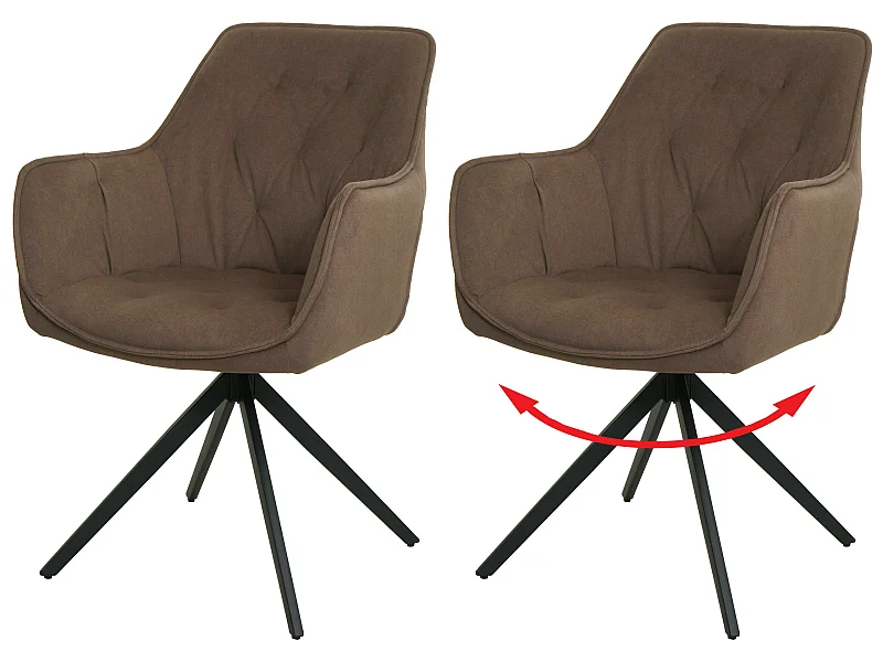 MCW-L80 eetkamerstoel (set van 2),  bruin