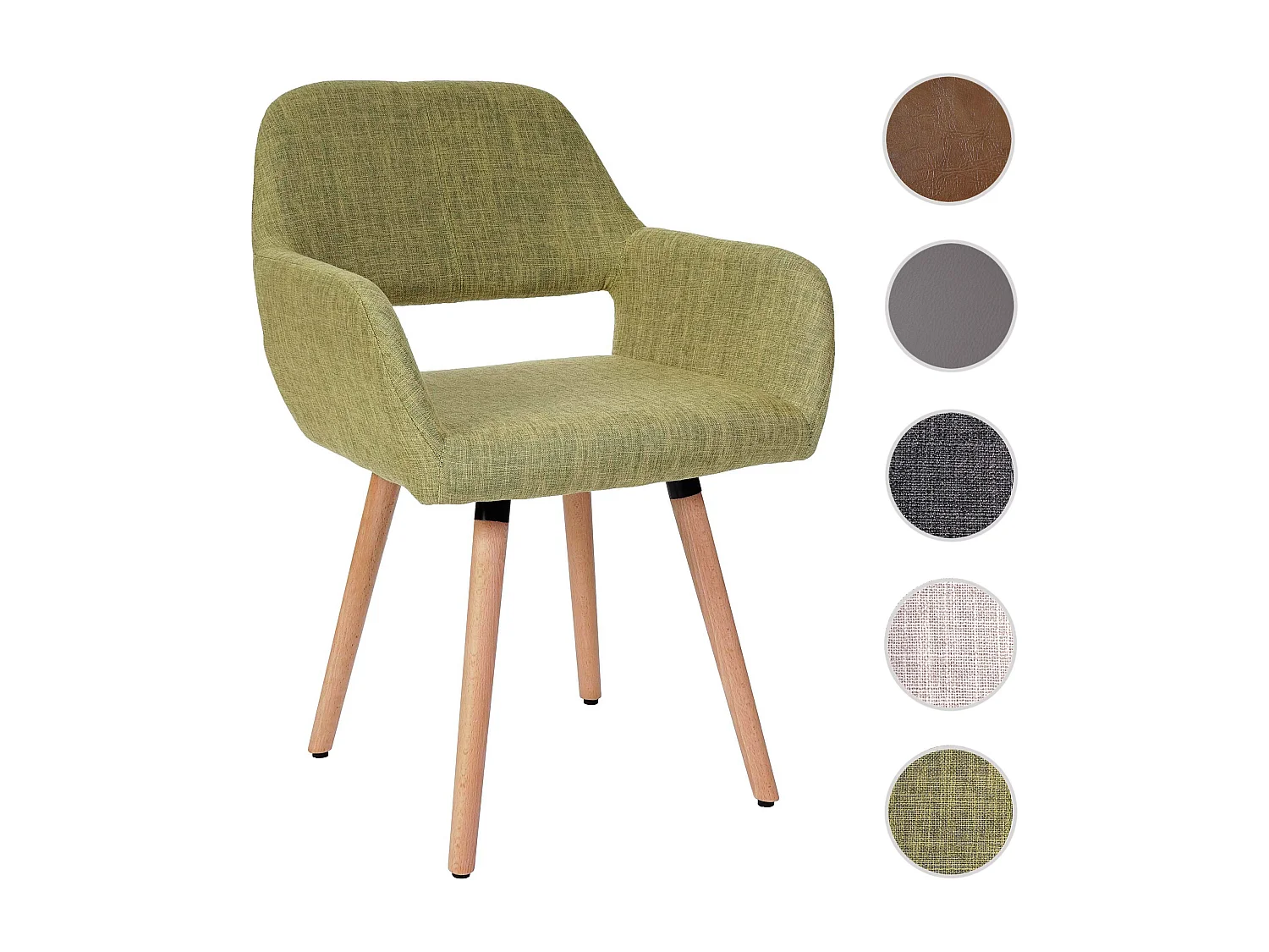 Chaise de salle à manger MCW-A50 II,  tissu, vert clair