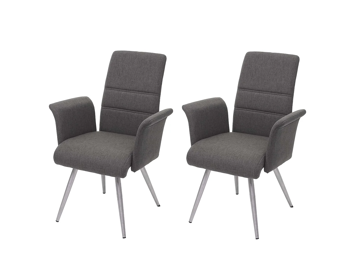 Chaise de salle à manger MCW-G55 (lot de 2),  gris