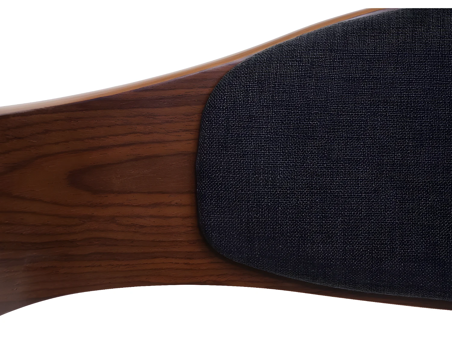 Silla de comedor MCW-H46,  aspecto nogal, tela gris oscuro