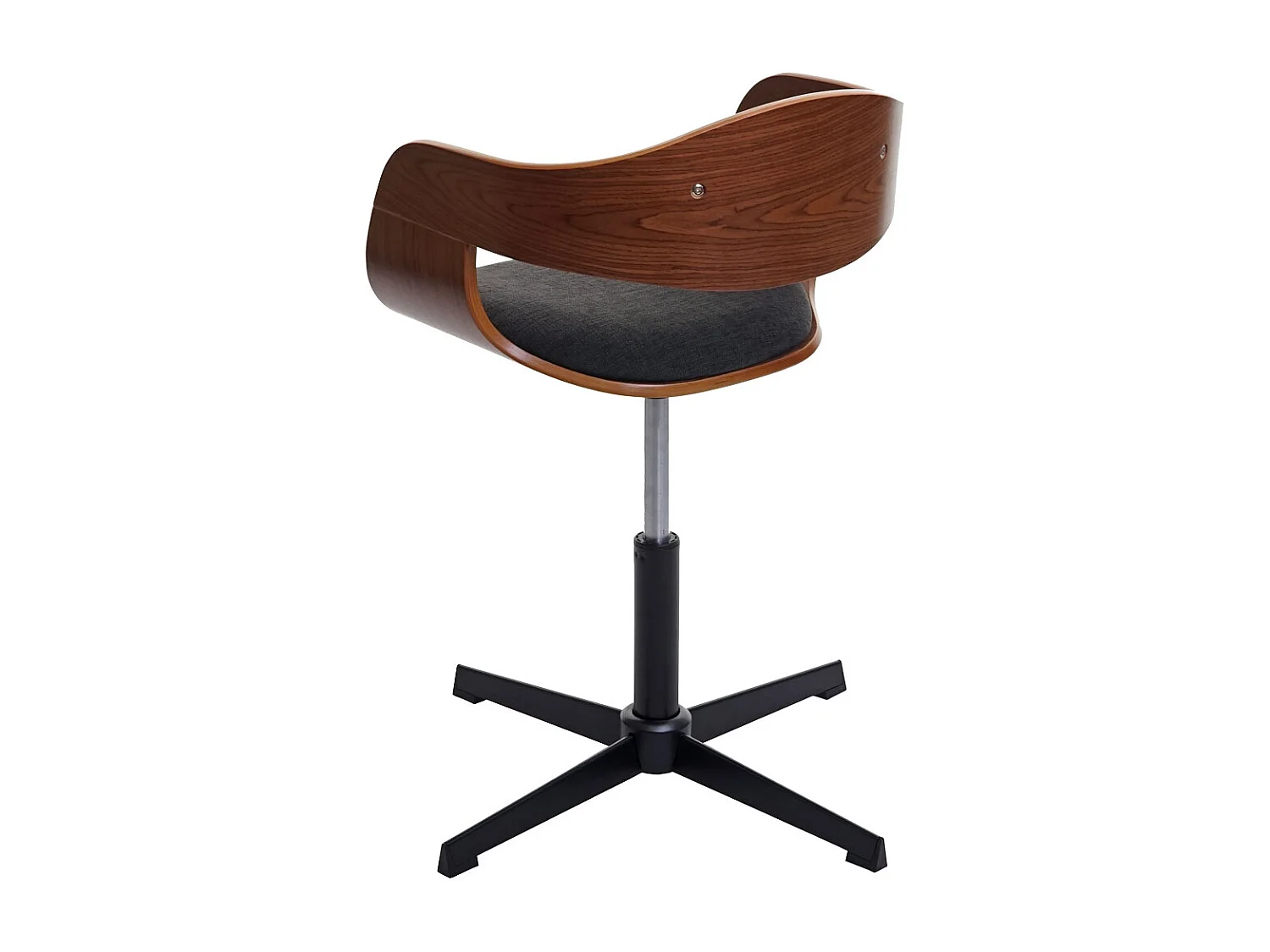 Eetkamerstoel MCW-H46,  walnootlook, stof donkergrijs