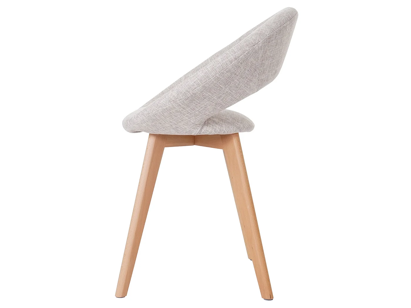 Chaise de salle à manger Almada III (lot de 6),  textile, crème/gris