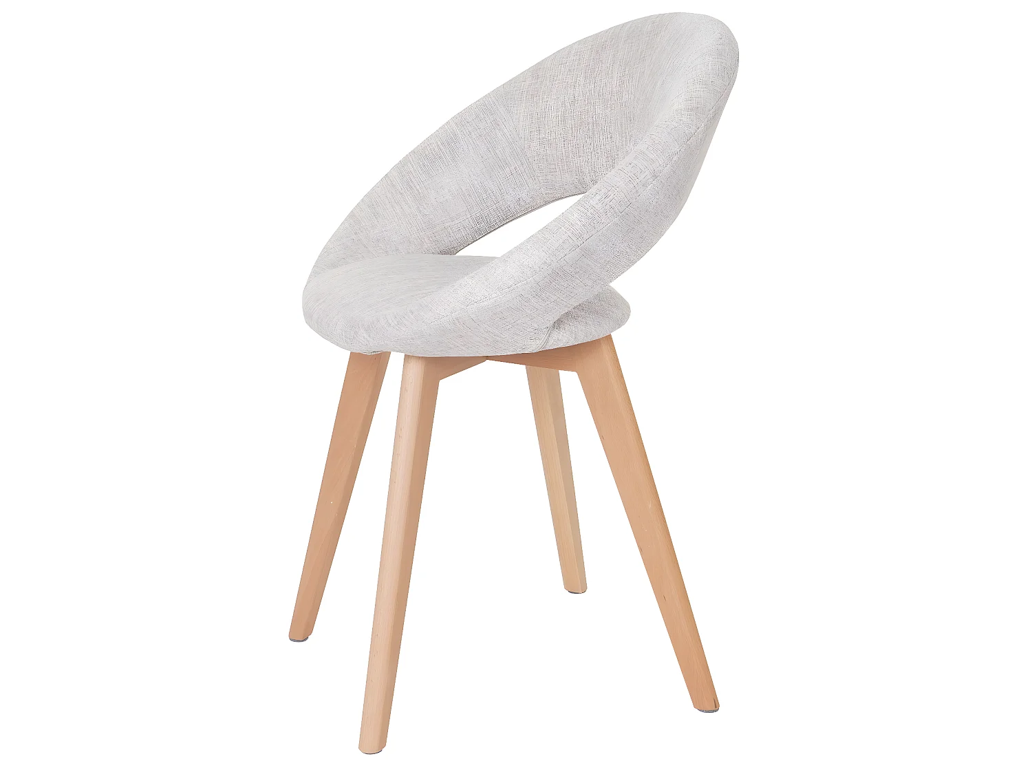 Chaise de salle à manger Almada III (lot de 6),  textile, crème/gris