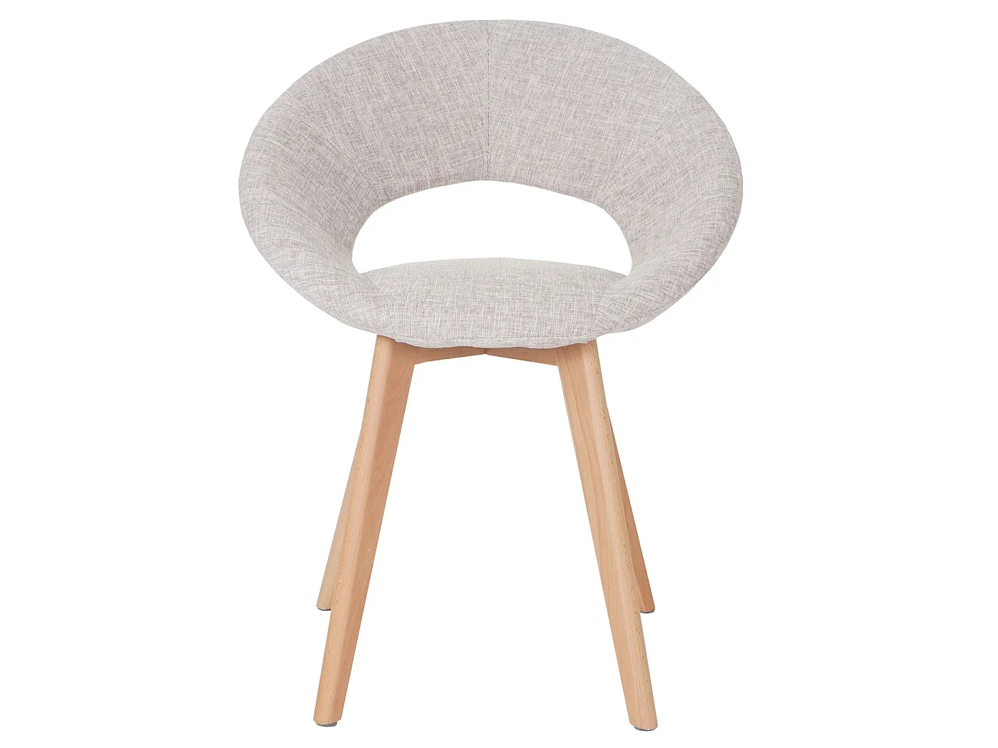 Chaise de salle à manger Almada III (lot de 6),  textile, crème/gris