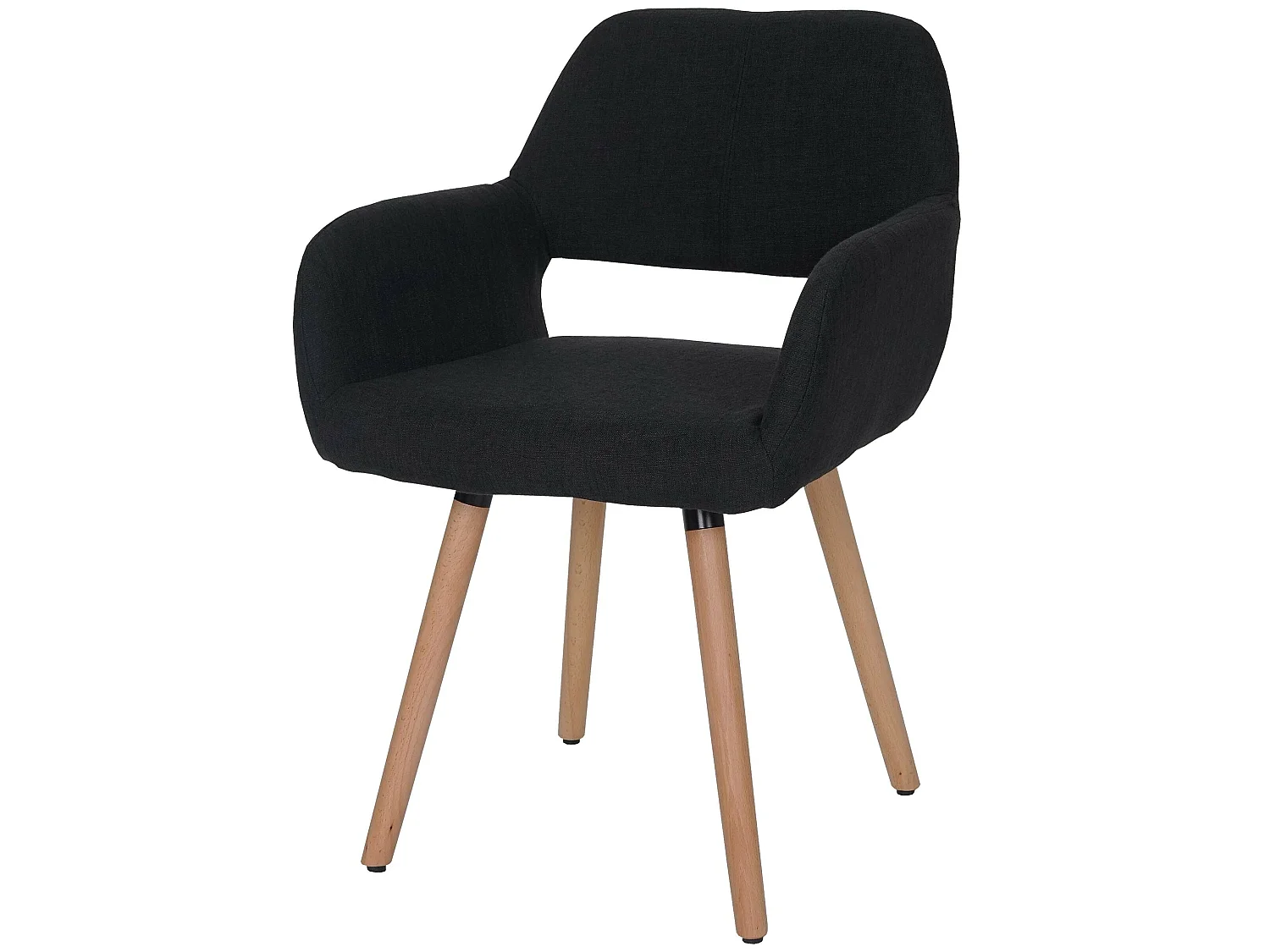 Chaise de salle à manger MCW-A50 II,  tissu, noir