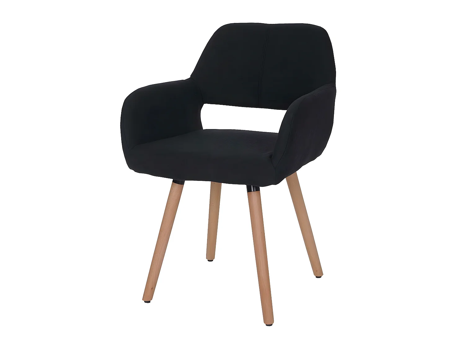Chaise de salle à manger MCW-A50 II,  tissu, noir