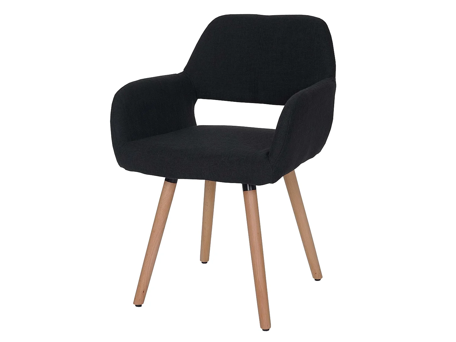 Chaise de salle à manger MCW-A50 II,  tissu, noir