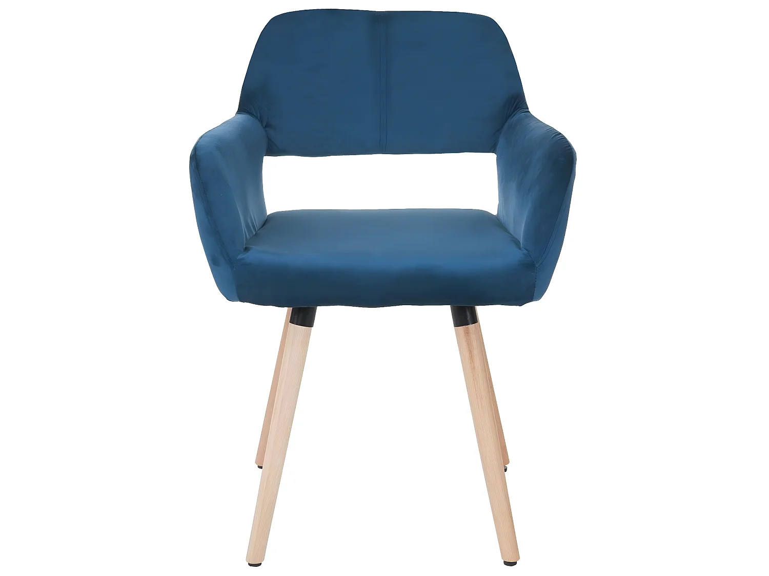 Eetkamerstoel MCW-A50 II,  fluweel, petrolblauw, lichte poten