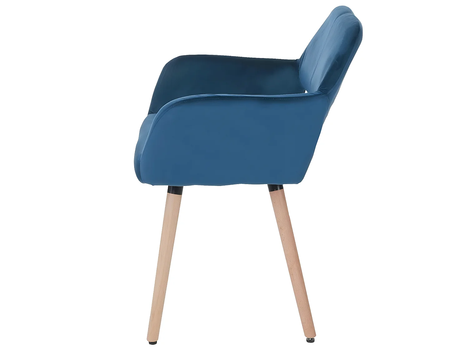 Eetkamerstoel MCW-A50 II,  fluweel, petrolblauw, lichte poten