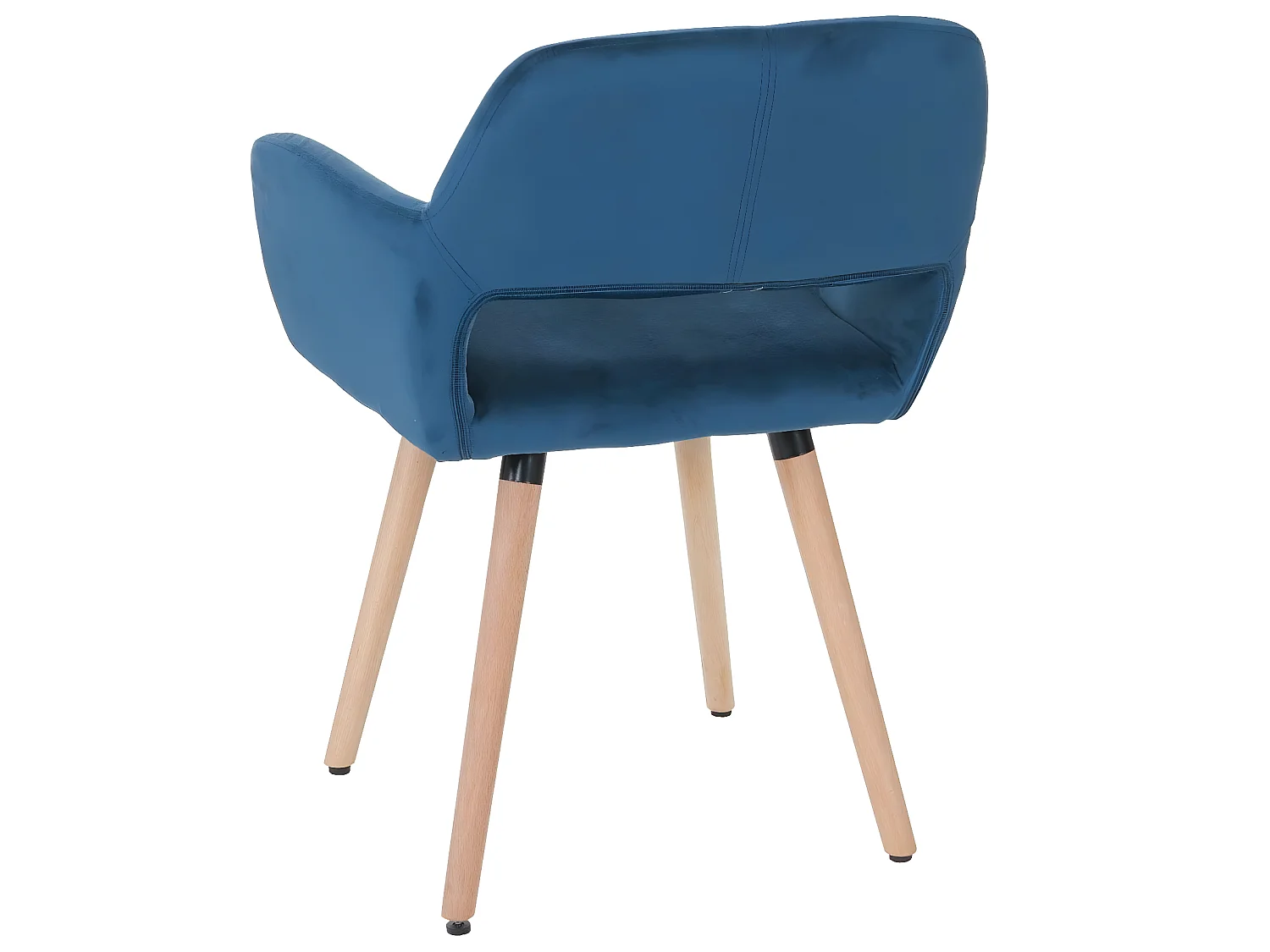 Eetkamerstoel MCW-A50 II,  fluweel, petrolblauw, lichte poten