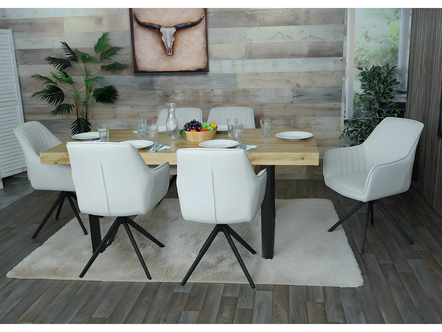 MCW-L79 eetkamerstoel (set van 2),  crème-beige