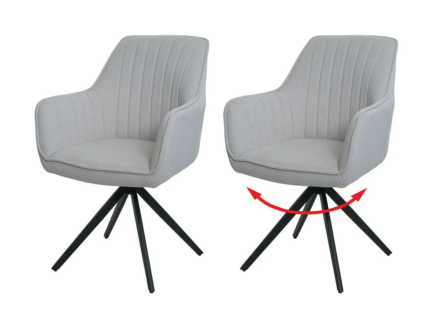 Chaise de salle à manger MCW-L79 (lot de 2),  crème-beige