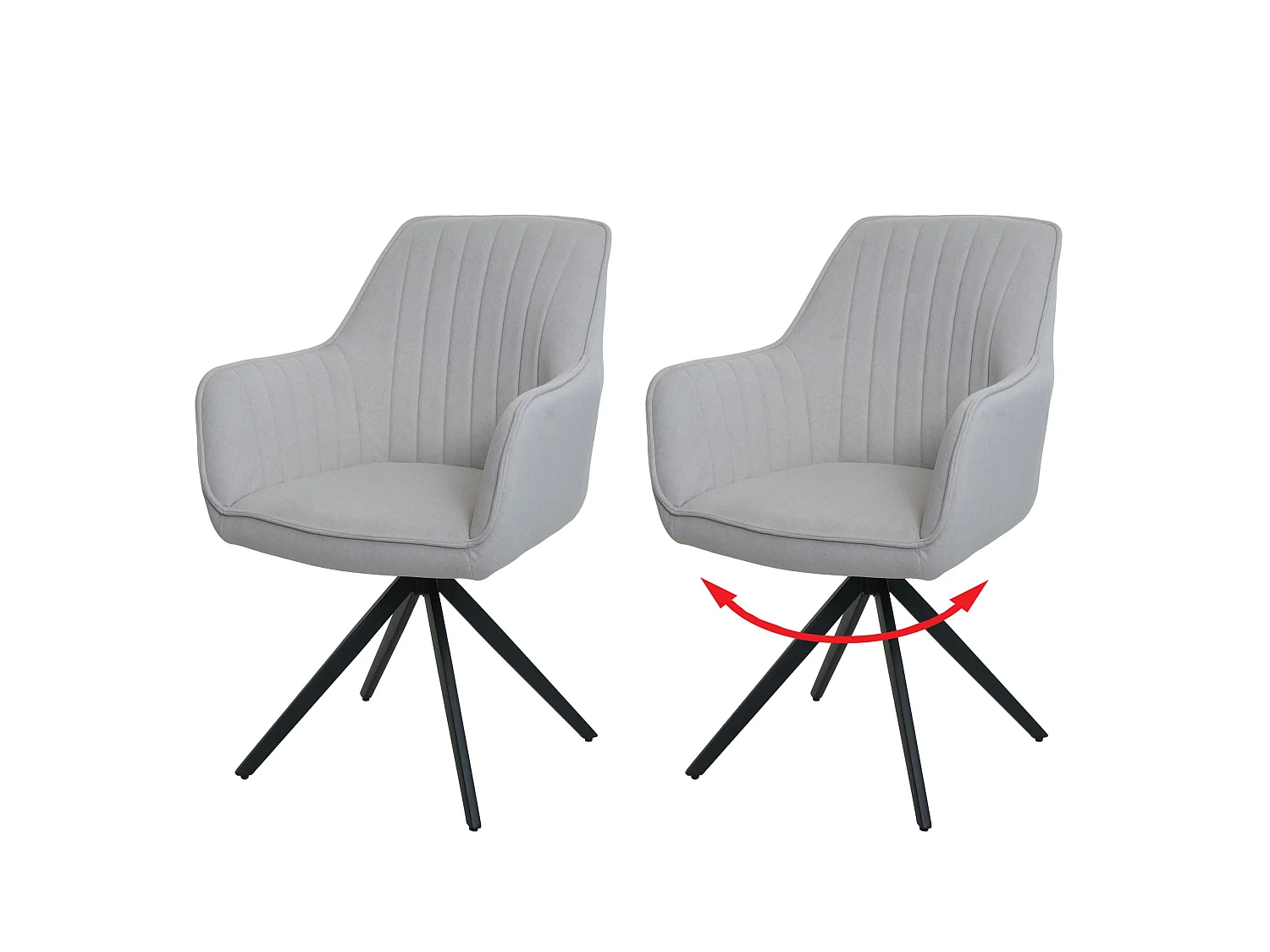 Chaise de salle à manger MCW-L79 (lot de 2),  crème-beige