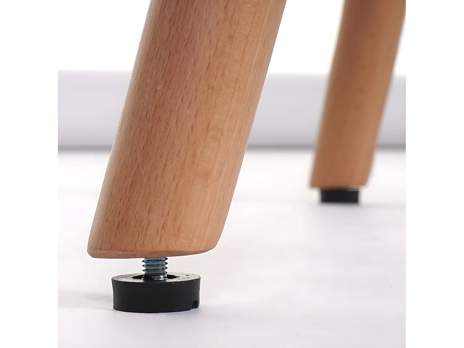 Esszimmerstuhl MCW-A50 II, Kunstleder, braun, helle Beine