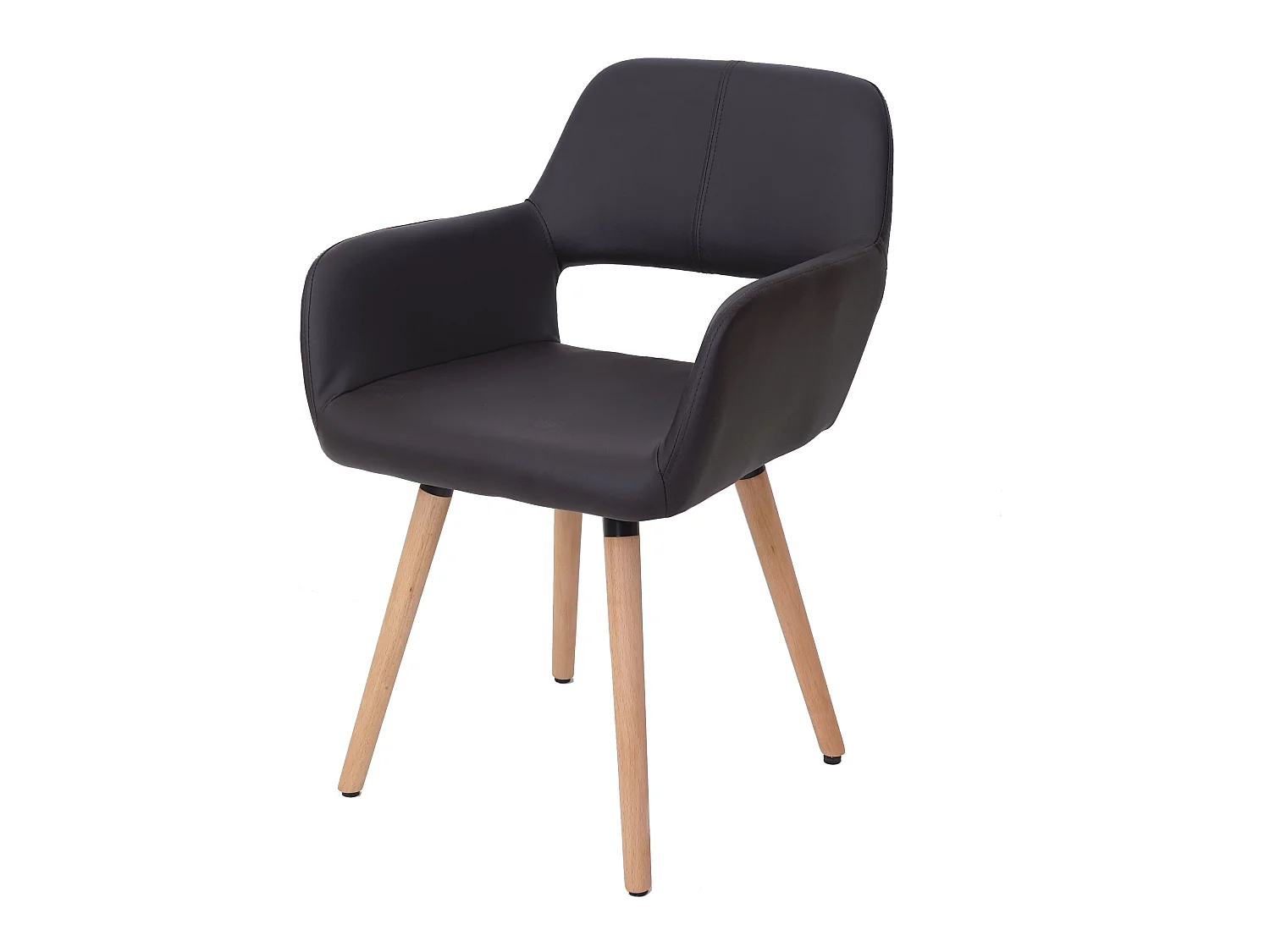 Chaise de salle à manger MCW-A50 II,  similicuir, marron