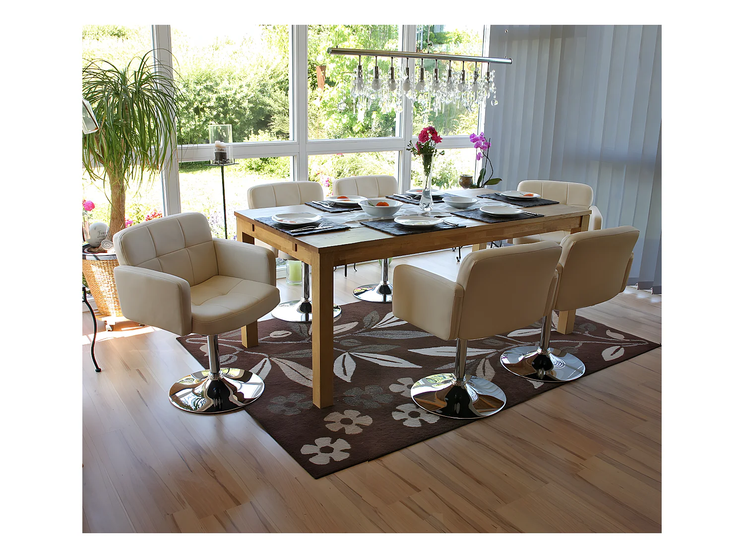 Chaise de salle à manger Houston (lot de 6),  crème