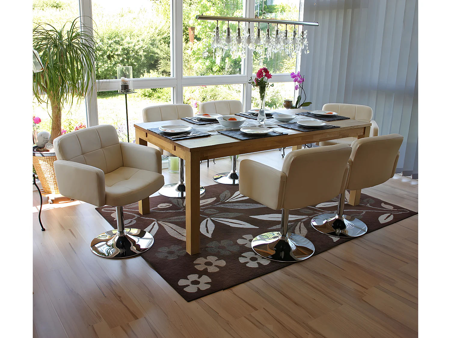 Chaise de salle à manger Houston (lot de 6),  crème