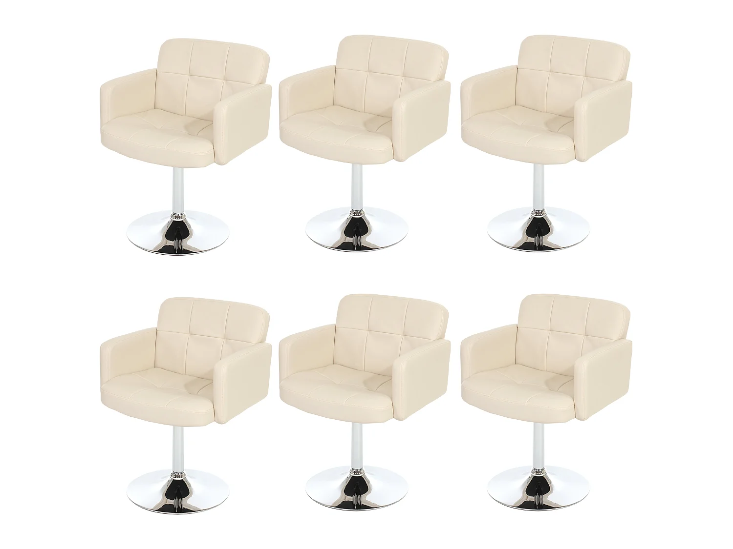 Chaise de salle à manger Houston (lot de 6),  crème