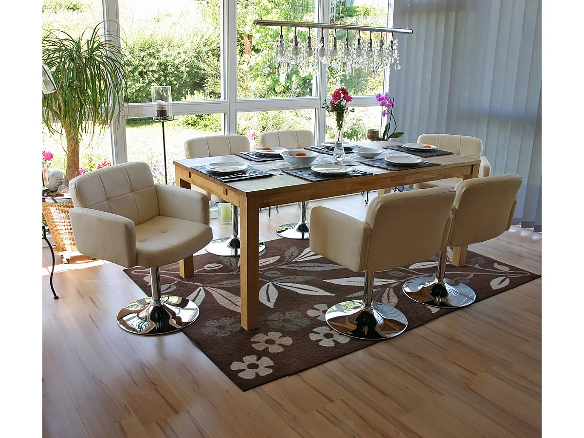 Eetkamerstoel Houston (set van 6),  crème