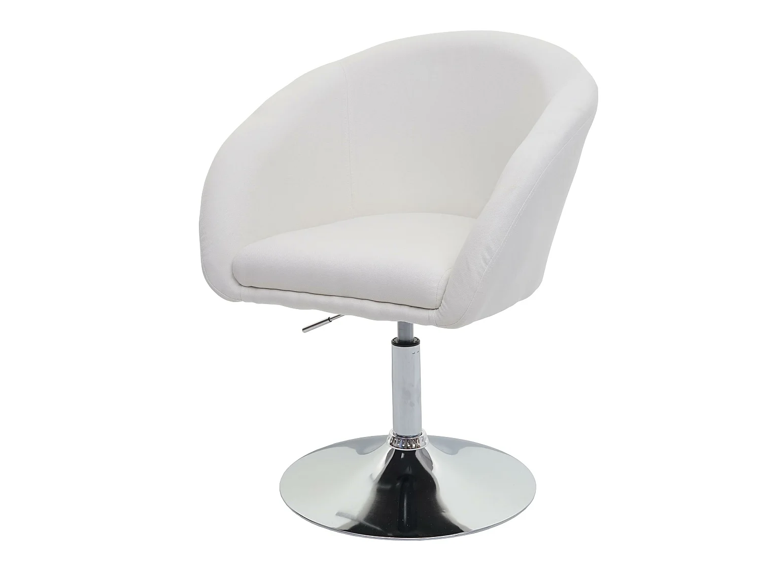 Cadeira de jantar MCW-F19,  tecido/têxtil creme-branco
