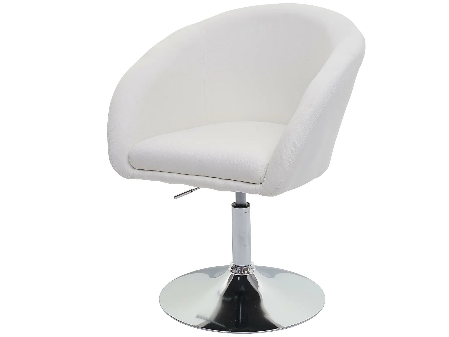 Chaise de salle à manger MCW-F19,  tissu crème-blanc