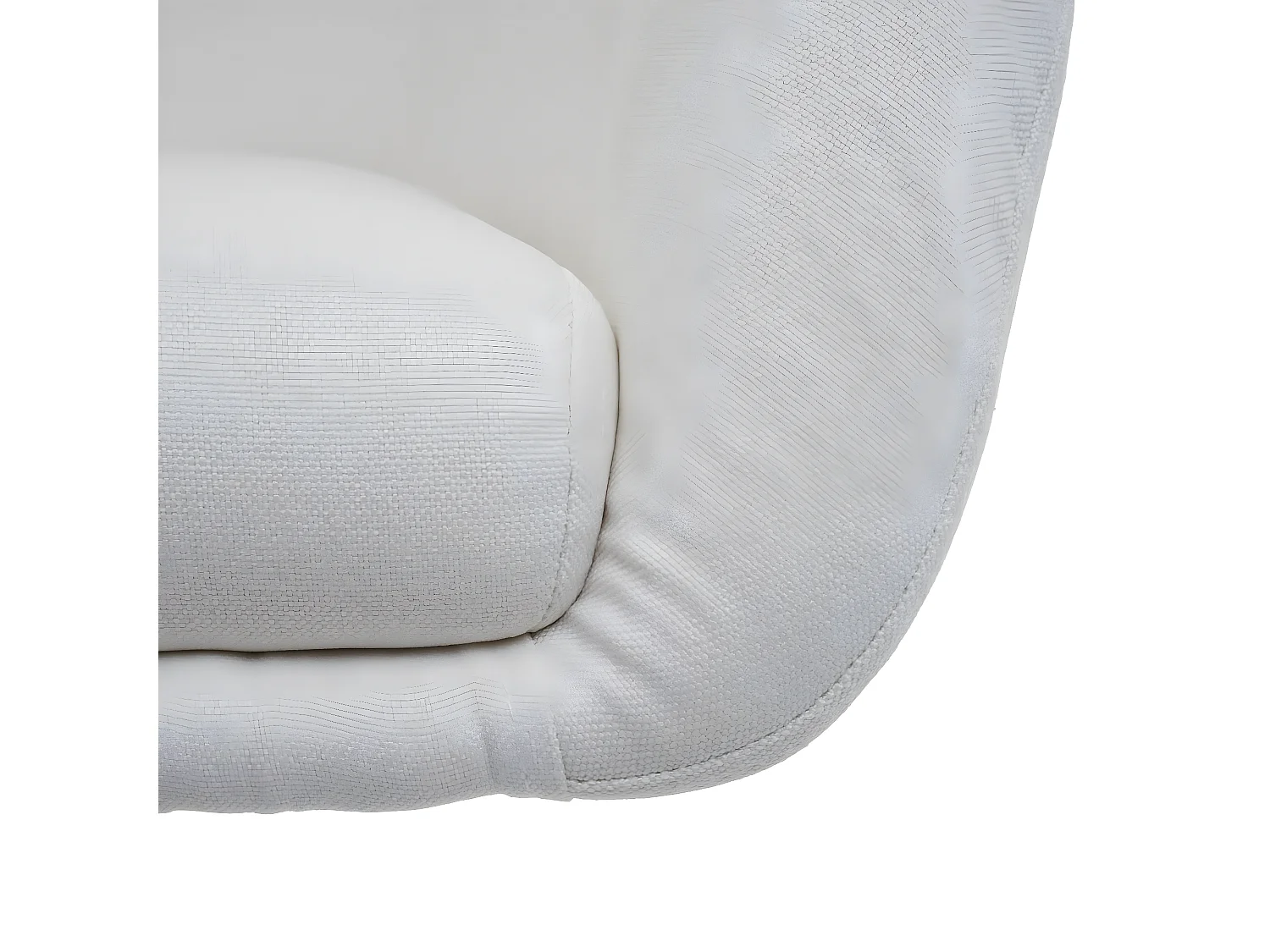 Chaise de salle à manger MCW-F19,  tissu crème-blanc