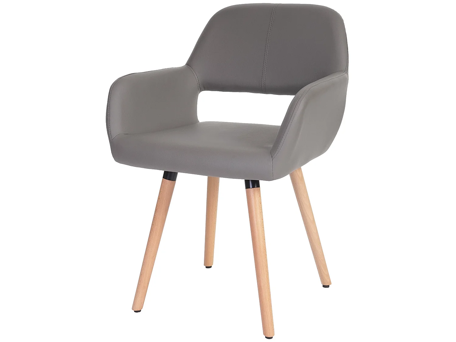 Chaise de salle à manger MCW-A50 II,  similicuir, gris