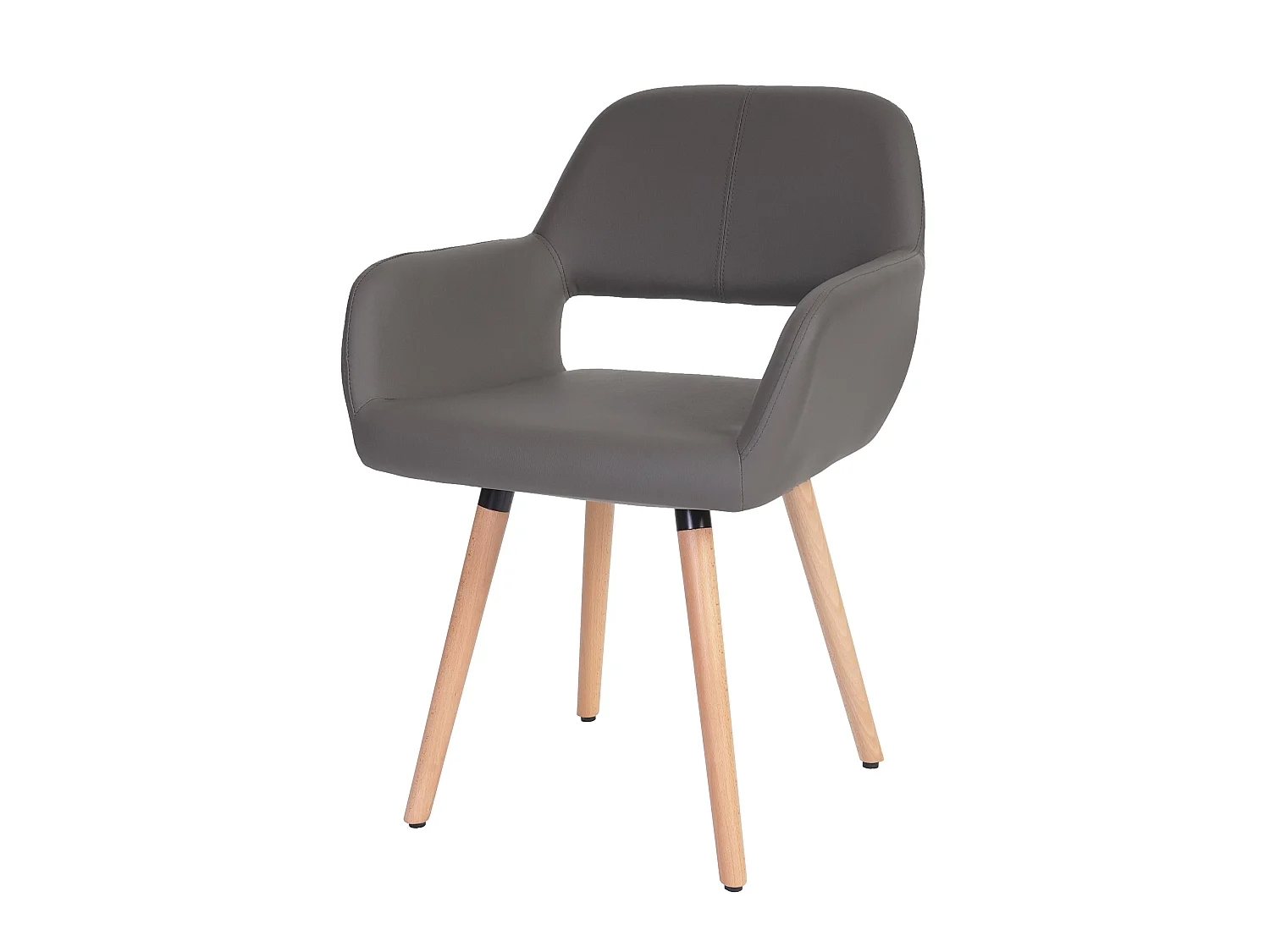 Chaise de salle à manger MCW-A50 II,  similicuir, gris