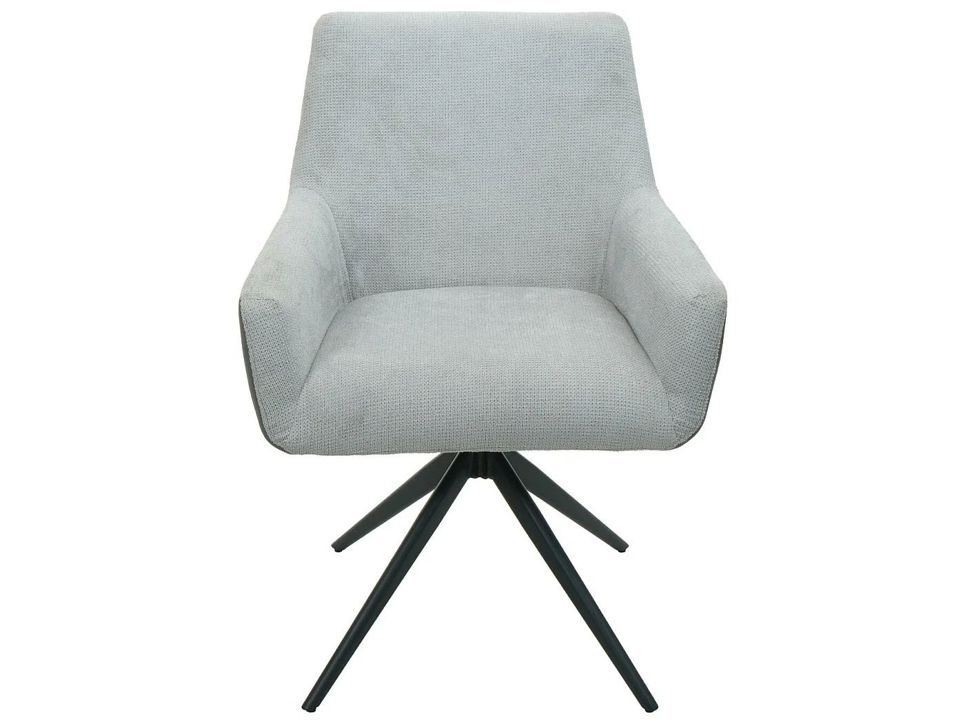 Silla de comedor MCW-L91 (set de 2),  gris claro imitación cuero gris oscuro