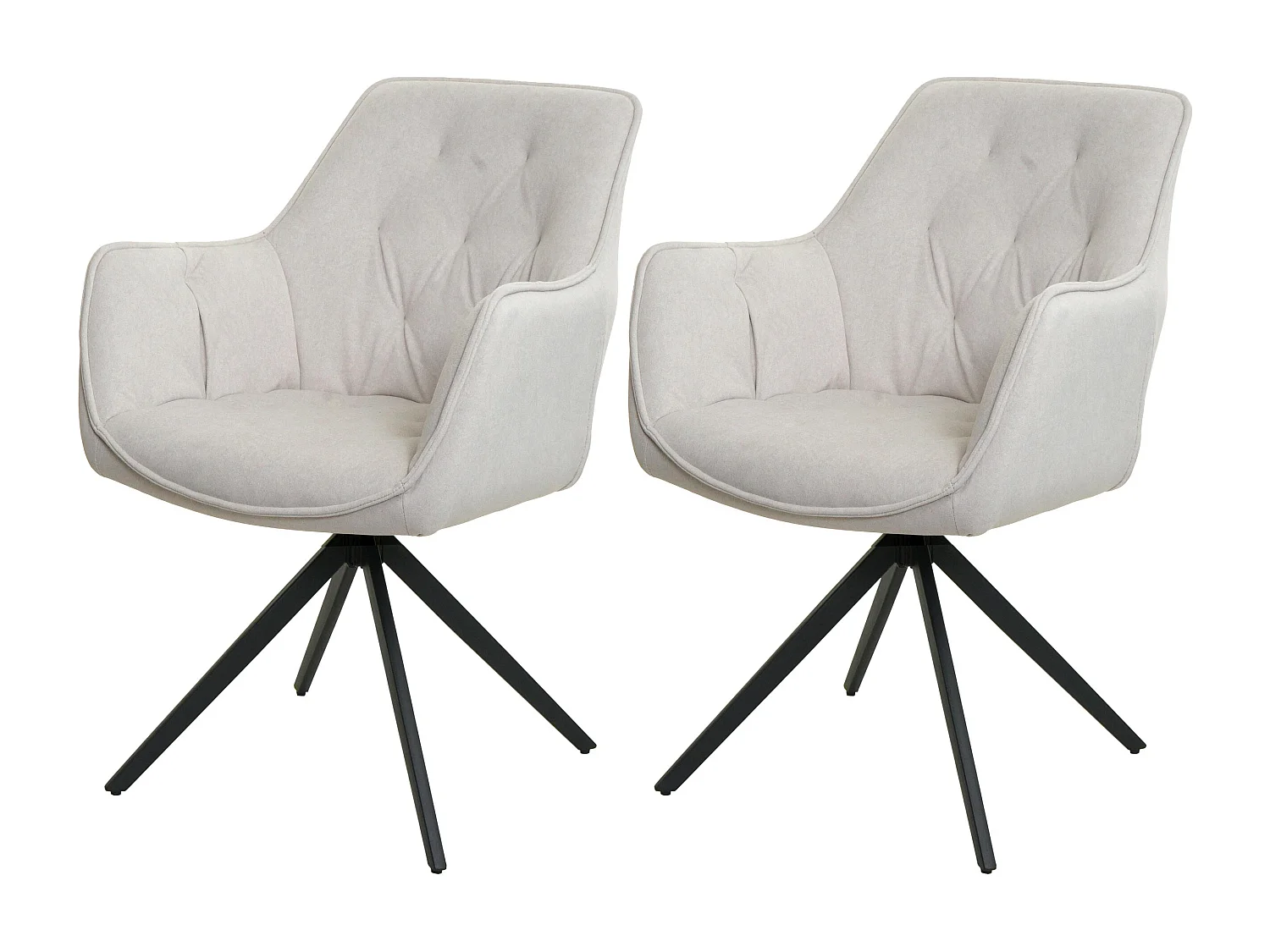 Eetkamerstoel MCW-L80 (set van 2),  crème-beige