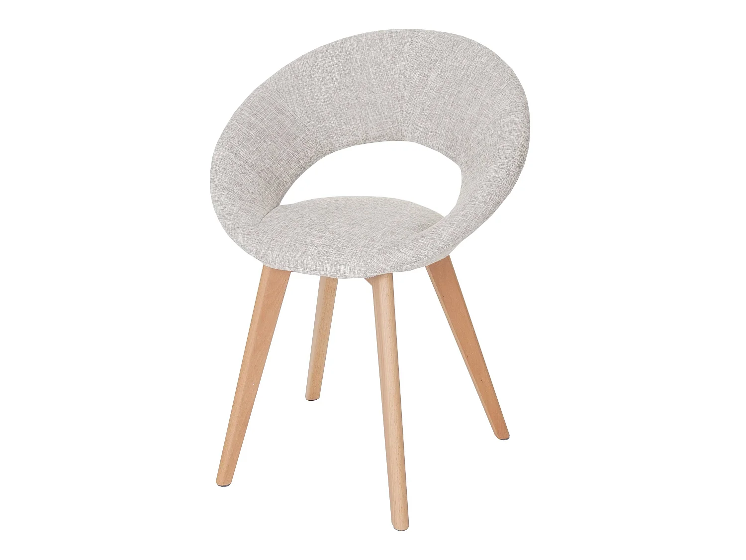 Chaise de salle à manger Almada III,  tissu, crème/gris