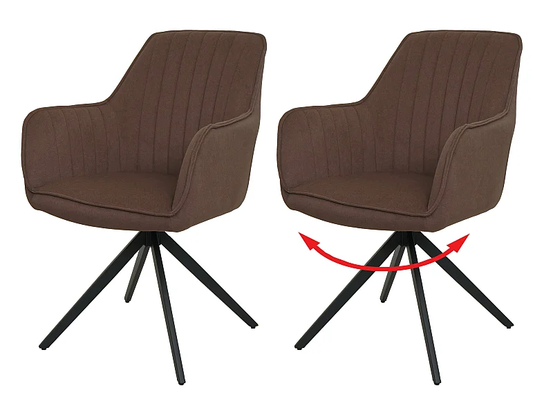 MCW-L79 eetkamerstoel (set van 2),  bruin