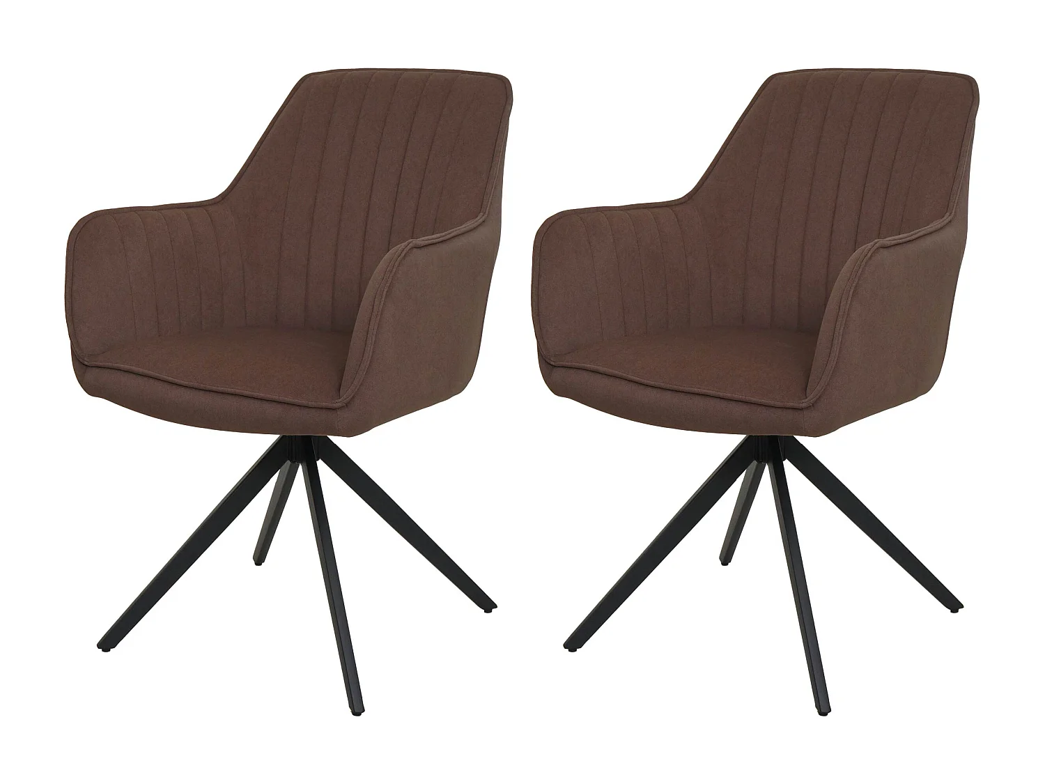 Chaise de salle à manger MCW-L79 (lot de 2),  brun