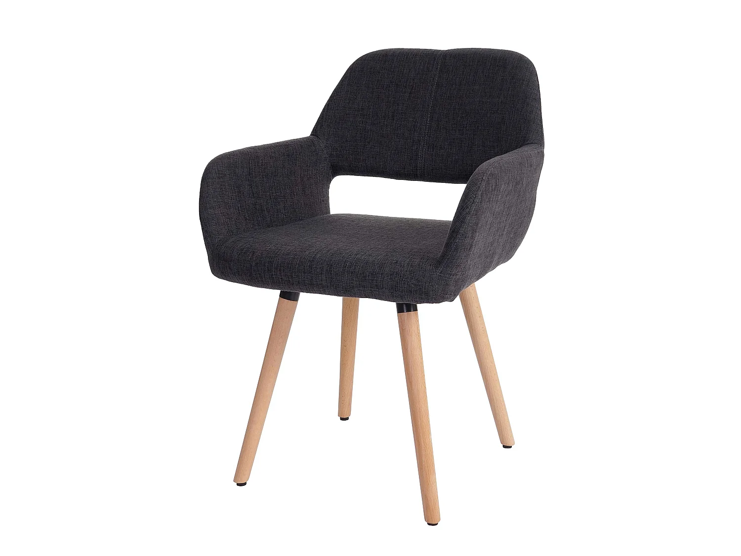 Chaise de salle à manger MCW-A50 II,  tissu, gris foncé