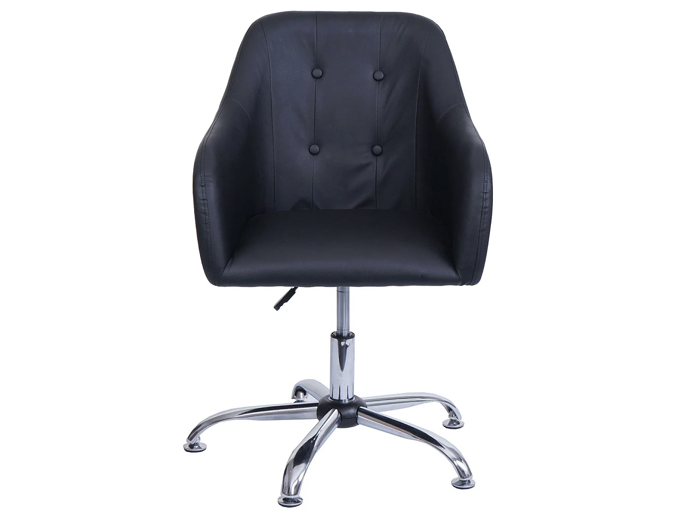 Eetkamerstoel MCW-L92,  kunstleer zwart