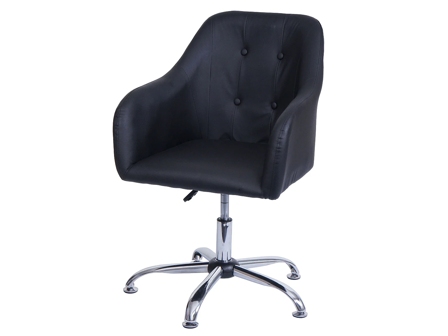 Krzesło do jadalni MCW-L92,  sztuczna skóra czarny