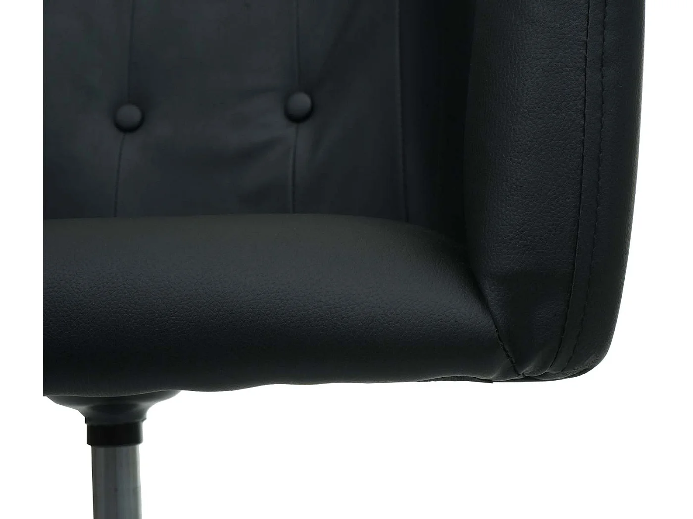 Krzesło do jadalni MCW-L92,  sztuczna skóra czarny