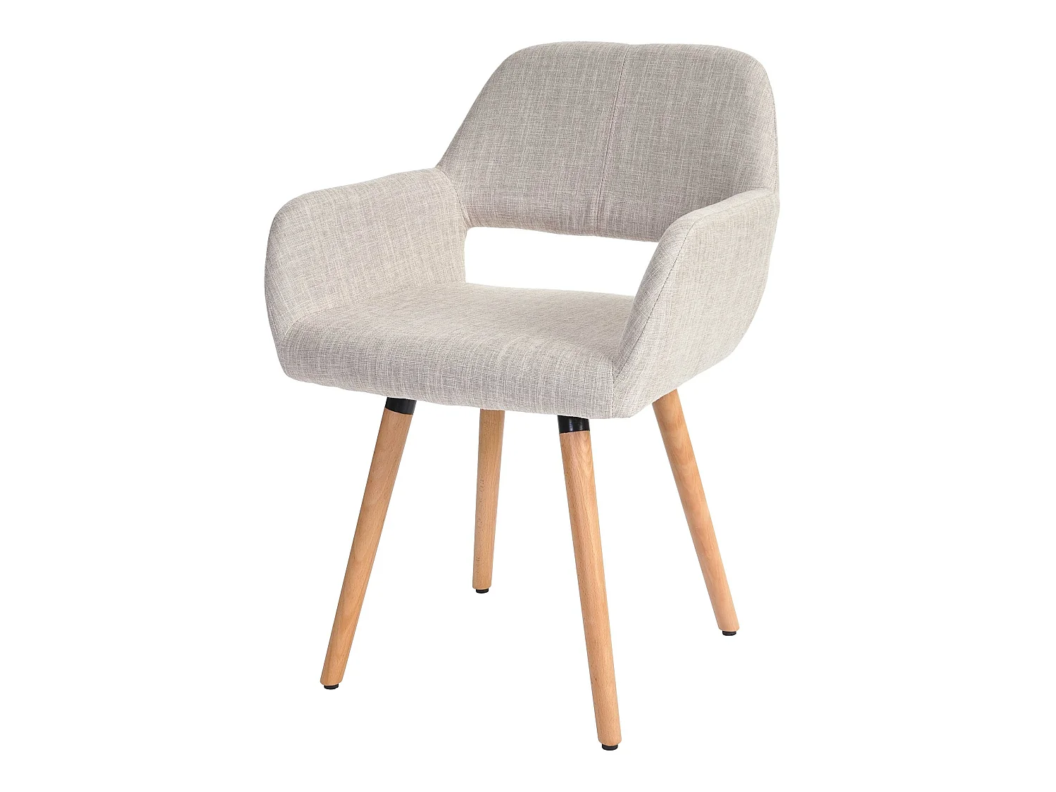 Chaise de salle à manger MCW-A50 II,  tissu, crème/gris