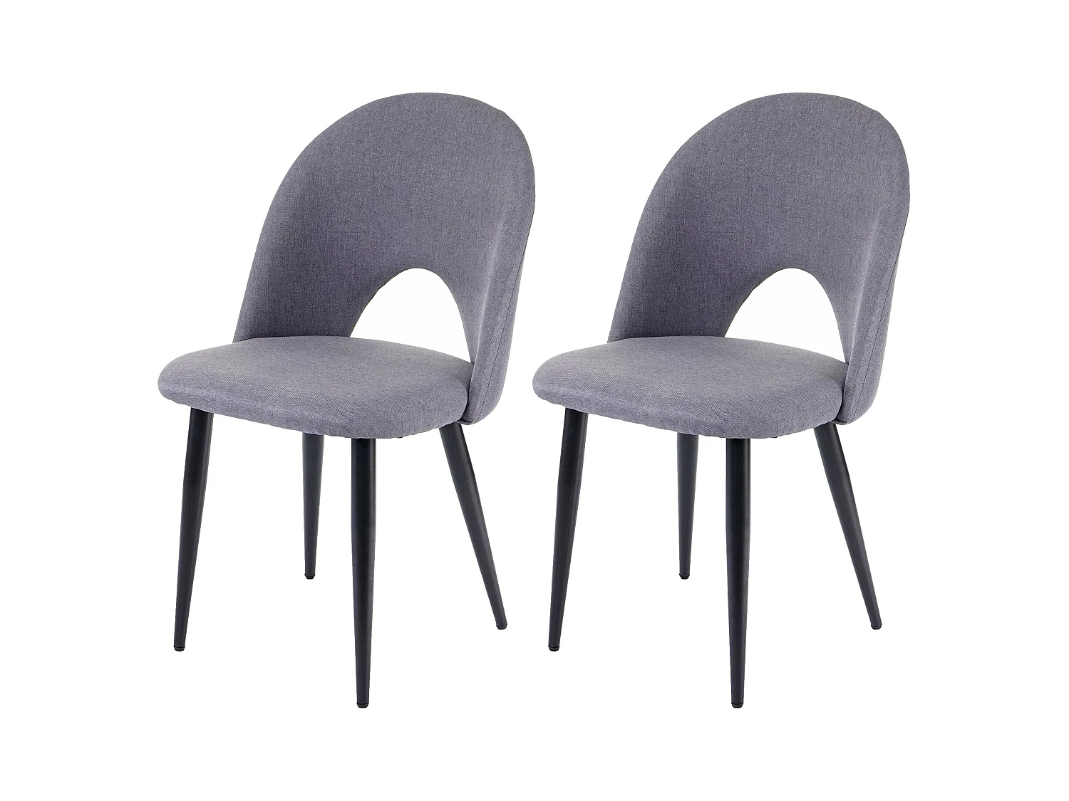 Chaise de salle à manger MCW-D73 (lot de 2),  gris foncé