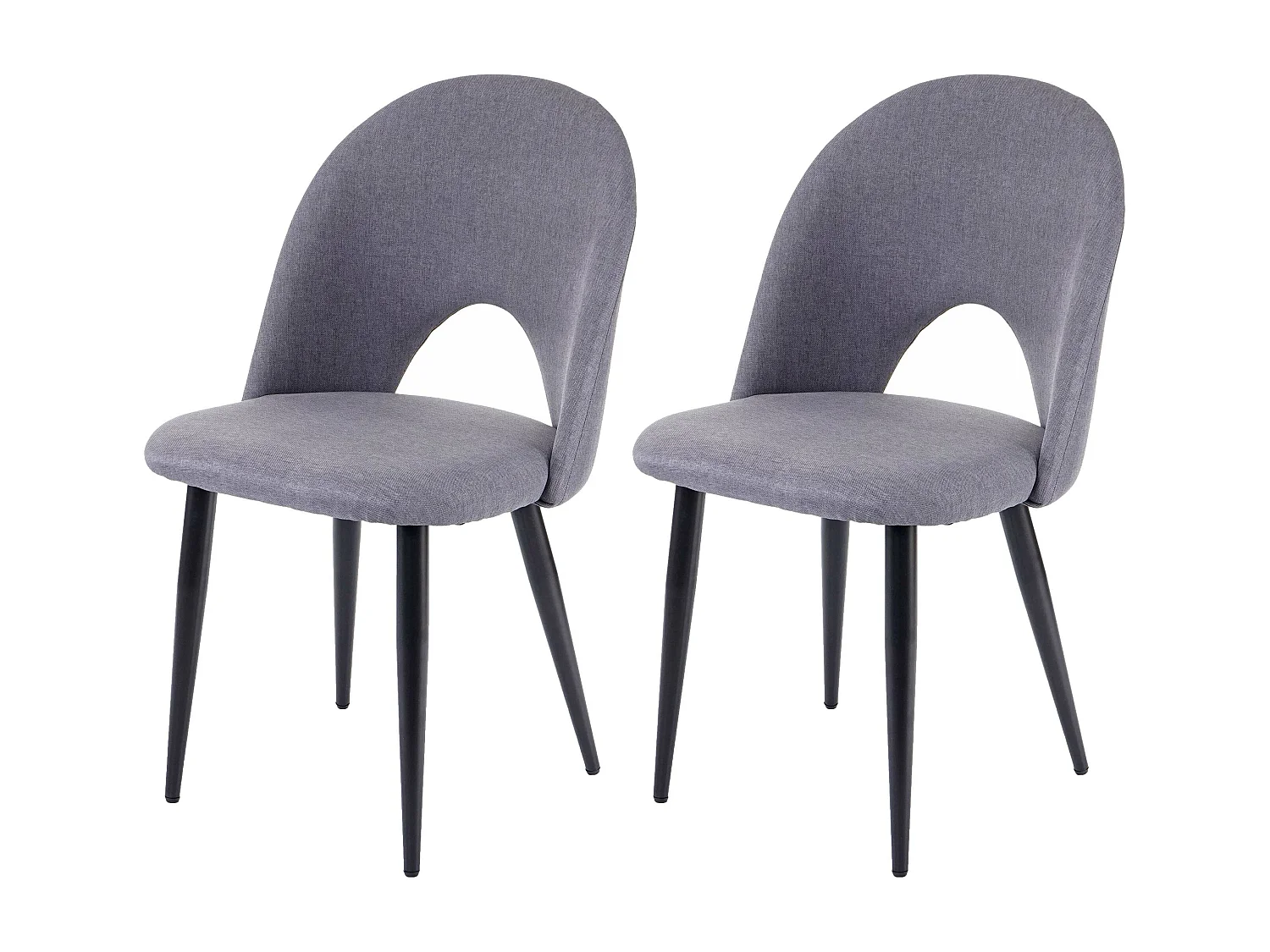 Chaise de salle à manger MCW-D73 (lot de 2),  gris foncé