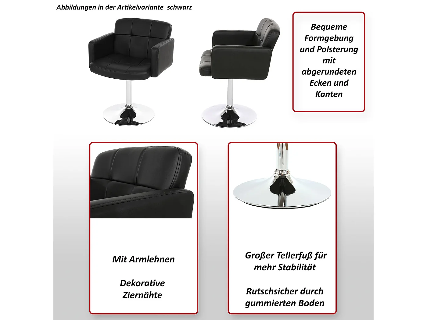 Chaise de salle à manger Houston,  gris