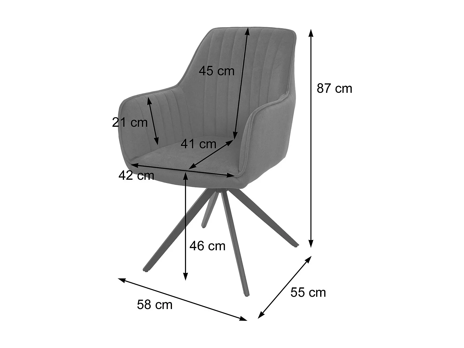 Chaise de salle à manger MCW-L79 (lot de 6),  marron