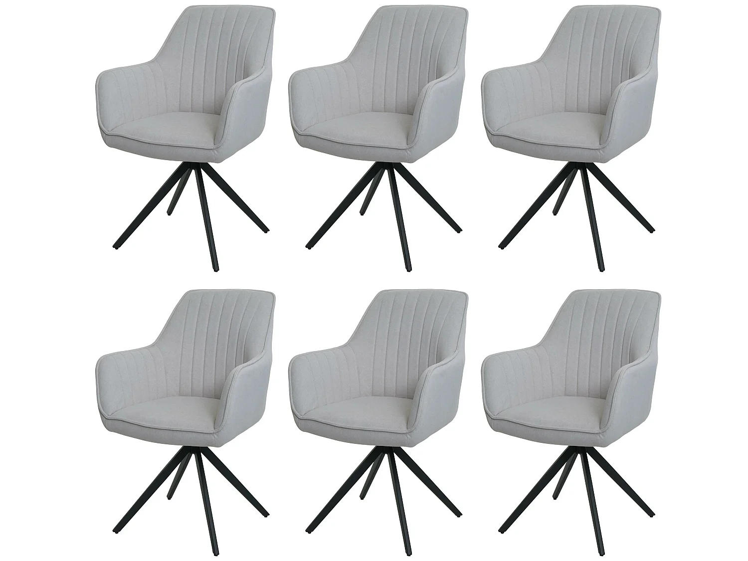 Esszimmerstuhl MCW-L79 (6er-Set), Creme-beige