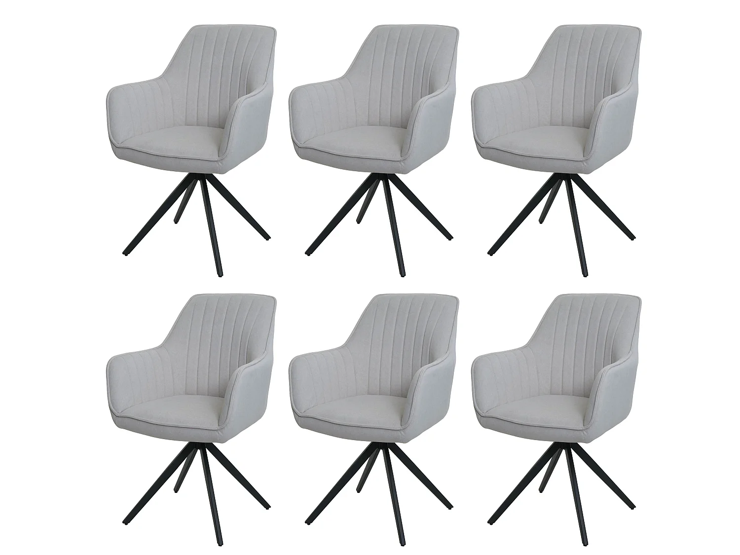 Chaise de salle à manger MCW-L79 (lot de 6),  crème-beige